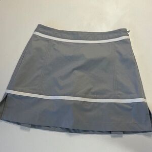 Adidas grey white women's  pickle ball tennis athletic skirt Climacool size 8